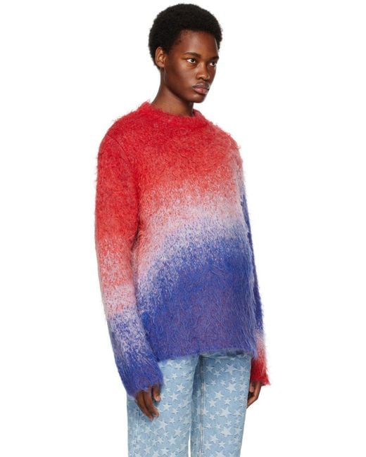 ERL Red & Blue Gradient Sweater for men