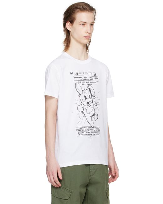 PS by Paul Smith White Graphic T-shirt for men