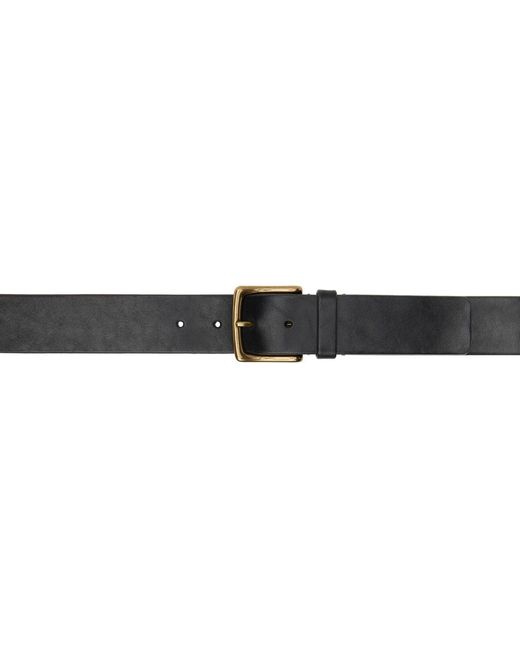 Officine Creative Black Strip 22 Belt for men