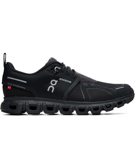 On Shoes Black Cloud 6 Waterproof Sneakers