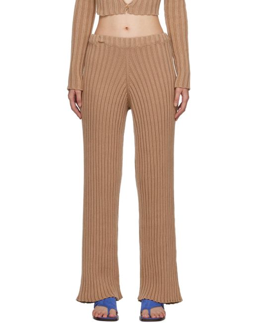 Pantalon de détente macau brun Baserange en coloris Natural