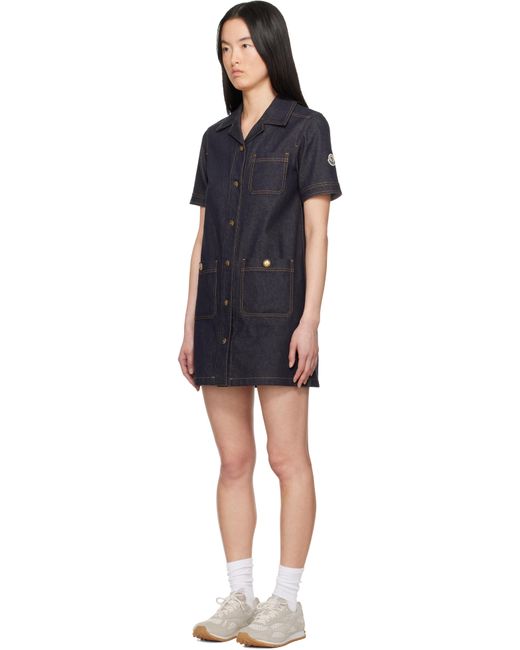 Moncler Black Denim Shirt Minidress