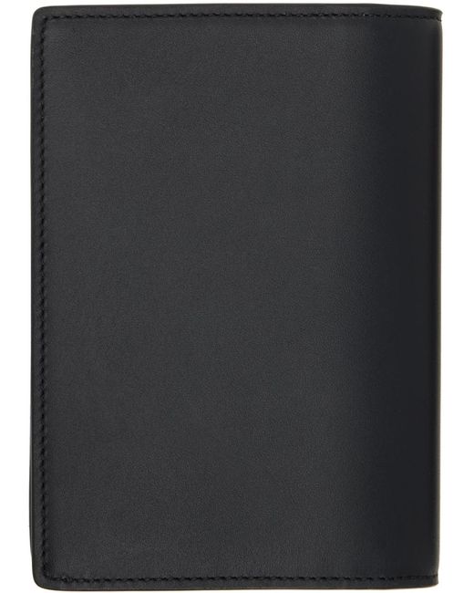 Paul Smith Black Signature Stripe Interior Leather Passport Holder for men