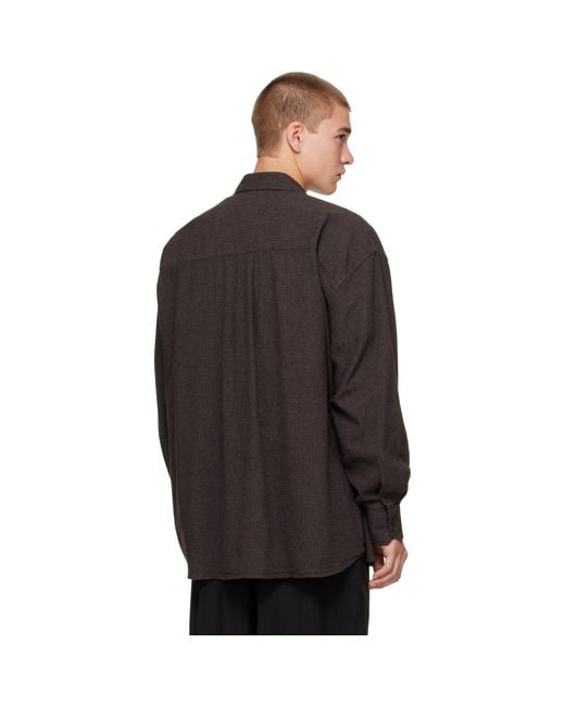 Our Legacy Brown Borrowed Shirt for men