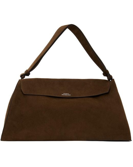 Studio Nicholson ブラウン スエード Shiboru バッグ Brown