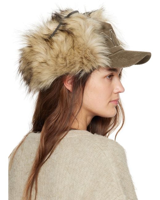 帽子 OPENYY FAUX FUR CORDUROY EARFLAP CAP Open YY - Faux Fur Corduroy Earflap Cap | HBX
