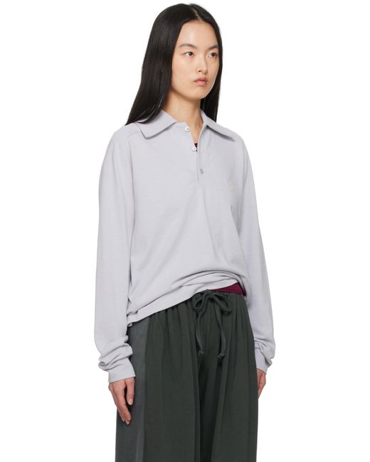 Serapis グレー Sailor 長袖ポロシャツ Gray