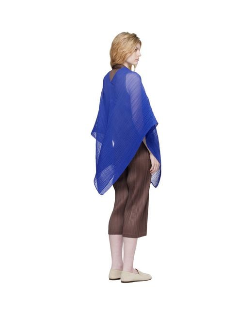 Pleats Please Issey Miyake Blue Madame-T Scarf