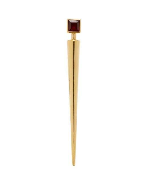 Jil Sander Metallic Garnet Brooch