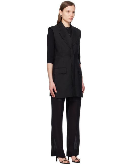 Robe courte ajustée noire Victoria Beckham en coloris Black