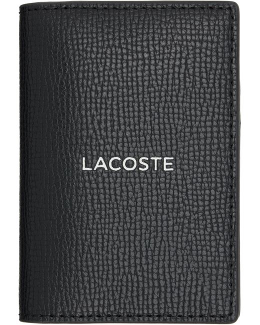Lacoste Black Pocket Organizer Card Holder for men