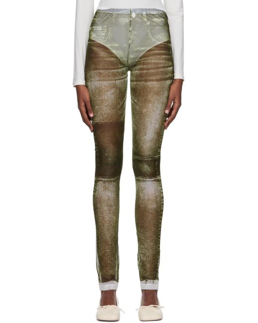 MM6 by Maison Martin Margiela Multicolor Printed leggings