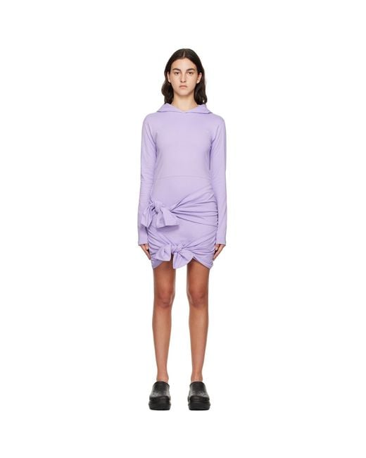 MSGM Purple Hooded Minidress
