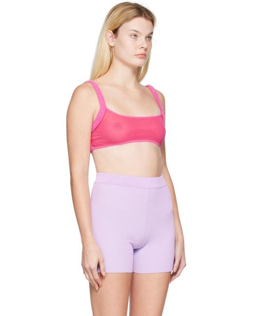 Jacquemus Pink Le Papier 'le Bandeau Ascosu' Bra