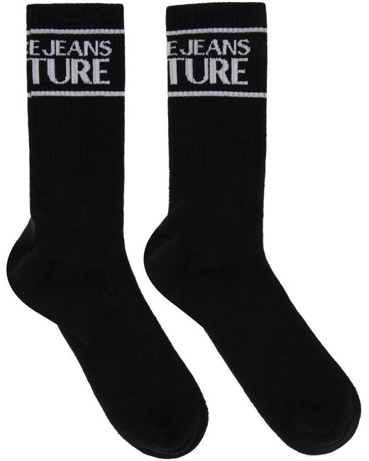 Versace Black Cotton Socks for men
