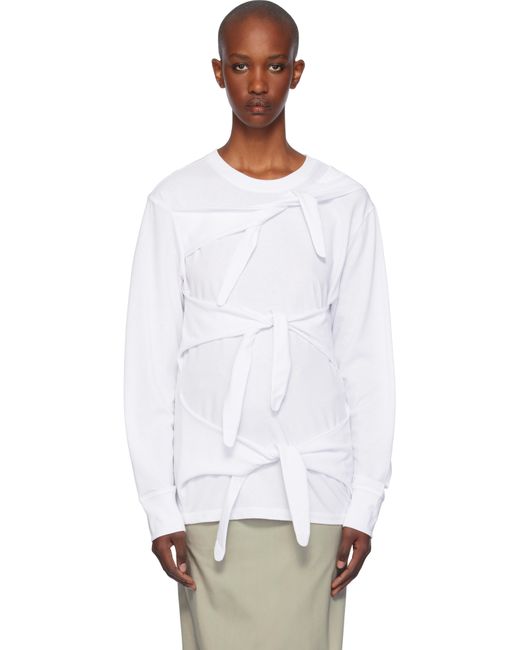 Tシャツ・カットソー OPEN YY_TheOpen Product TRIPLE KNOT CREW NECK TOP (WHITE) OPEN YY Triple Knot Crew Neck T-Shirt in White | Lyst Australia