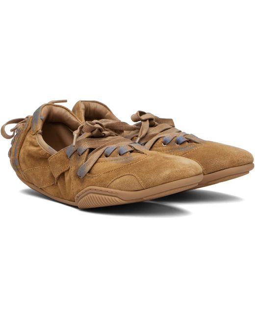 Acne Black Lace-Up Suede Sneakers