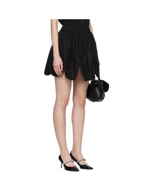 Simone Rocha Black Petal Hem Miniskirt