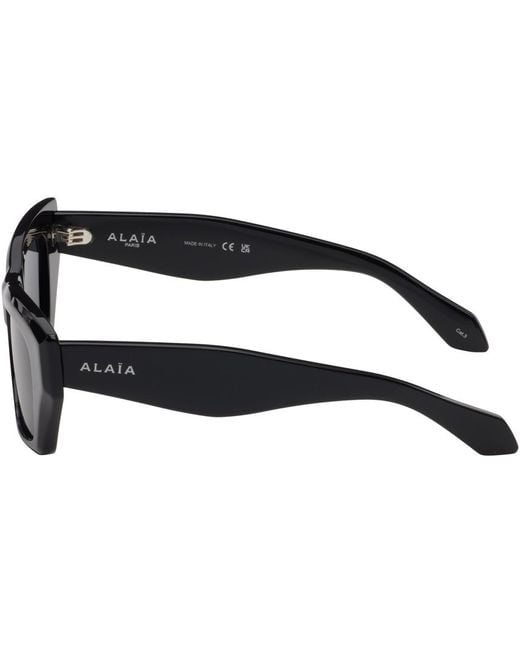 Alaïa Black Rectangular Sunglasses