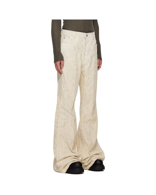 Rick Owens Natural Off- Concordians Runway Bolan Jeans for men