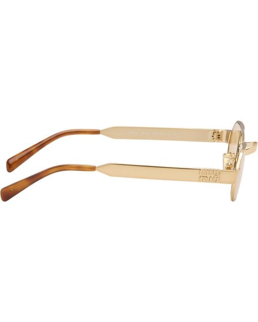 Miu Miu Natural Aviator Sunglasses