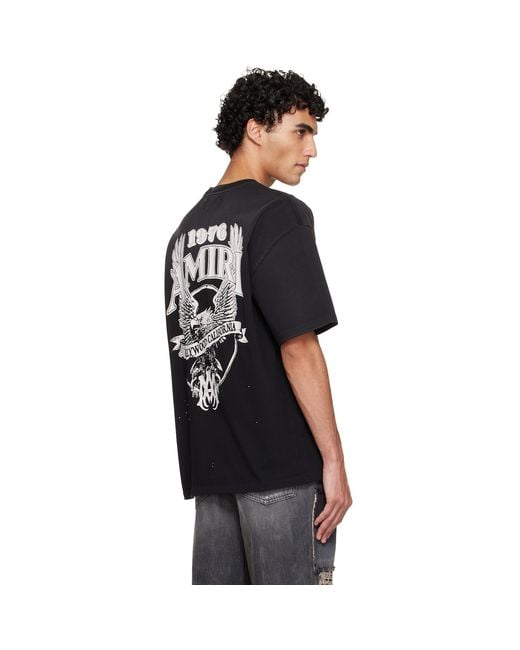 Amiri Black Eagle Oversized T-Shirt for men