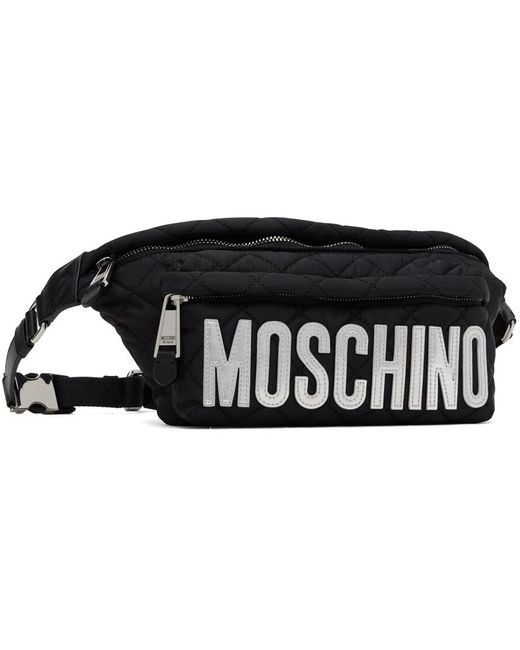 Moschino Black Quilted Pouch