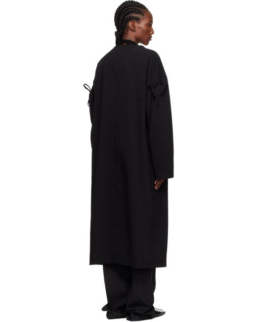 Y's Yohji Yamamoto Black U-Drop Sleeve Coat