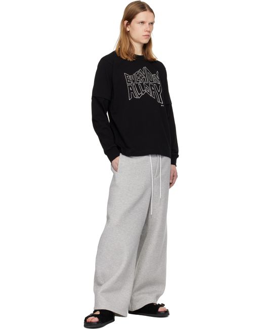 Sacai メンズ ブラック ´Geoff プリント 長袖Tシャツ 【公式通販】