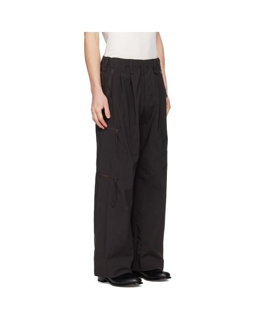 Homme Plissé Issey Miyake Black Quarry Trousers for men