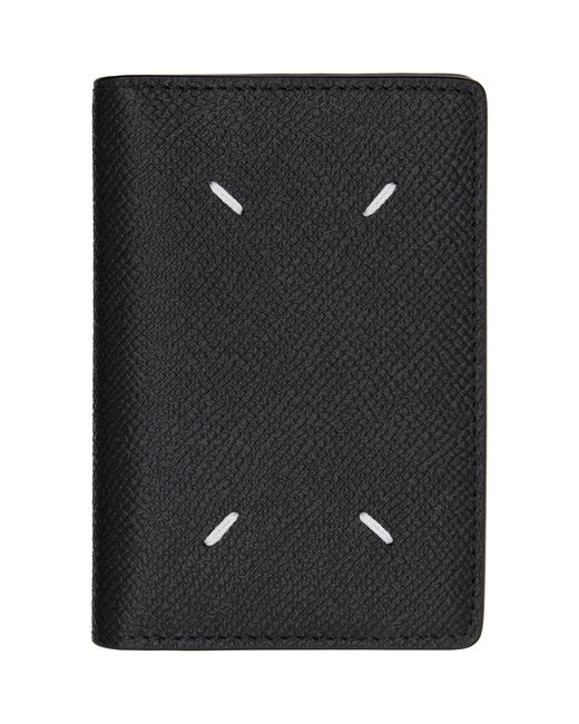Maison Margiela Black Four Stitches Card Holder for men