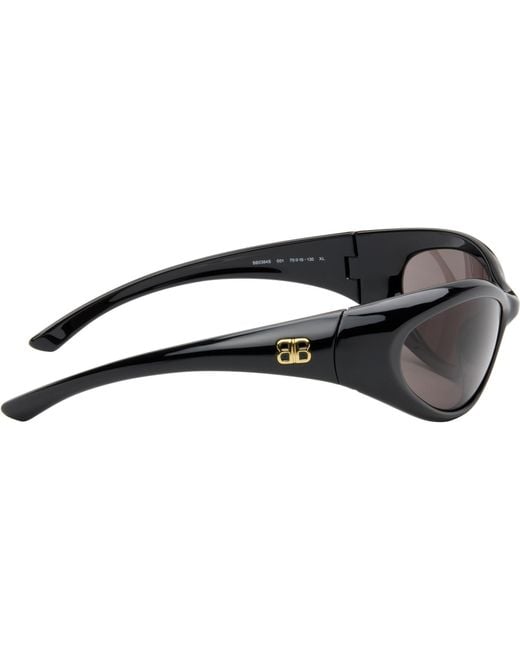 Balenciaga Black Oval Sunglasses for men