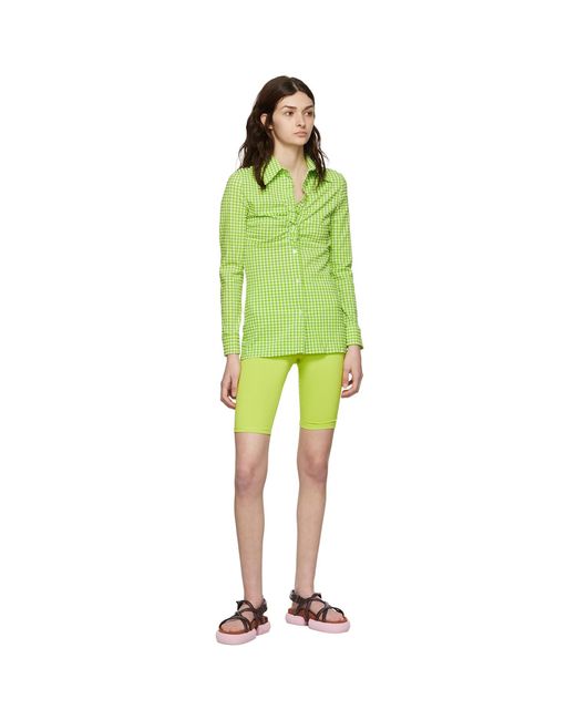 MSGM Green Nylon Shirt