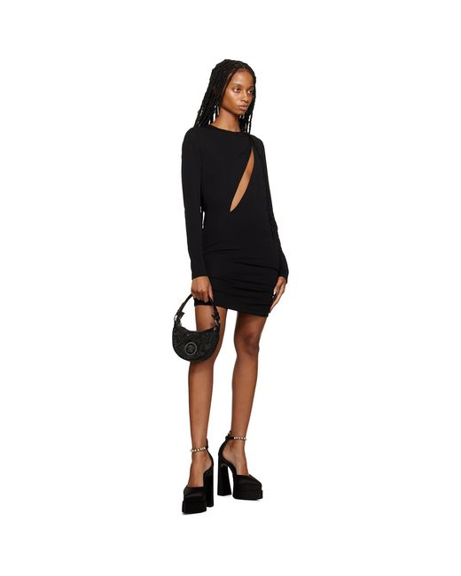 Versace Black Slashed Minidress