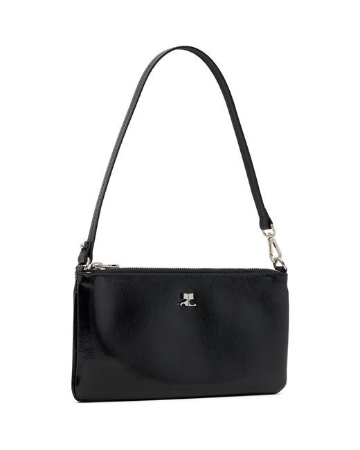 Courreges Black Zipped Naplack Pouch