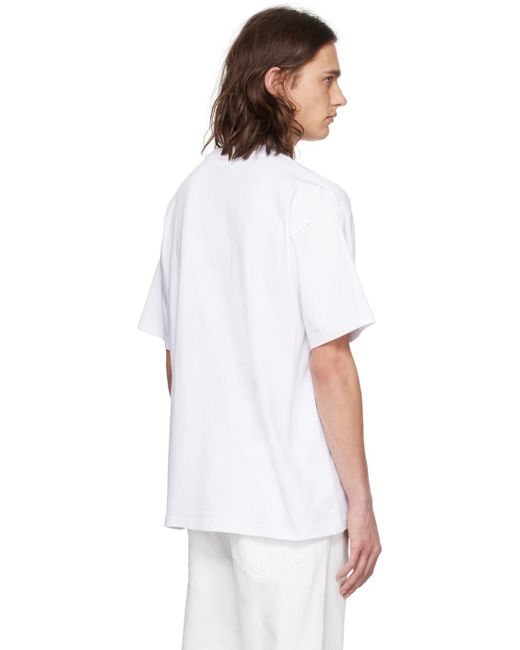 T-shirt blanc à image à logo imprimée 424 pour homme en coloris White