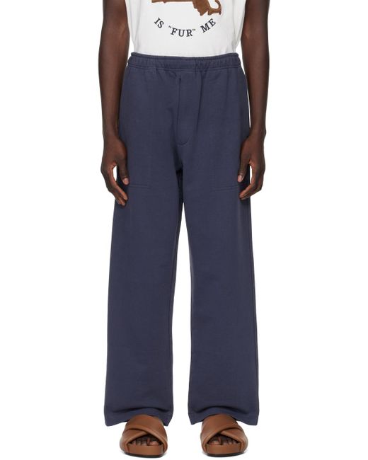 Pantalon de survêtement bleu marine à trois poches Bode pour homme en coloris Black