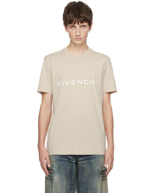 Givenchy Gray Printed Logo T-shirt for men