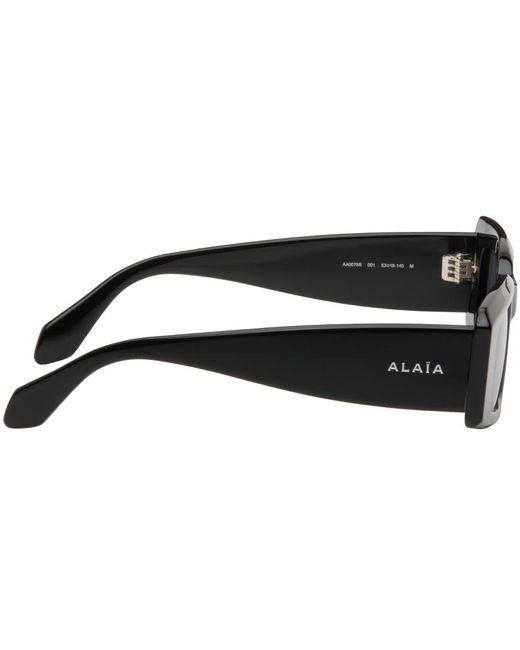 Alaïa Black Rectangular Sunglasses