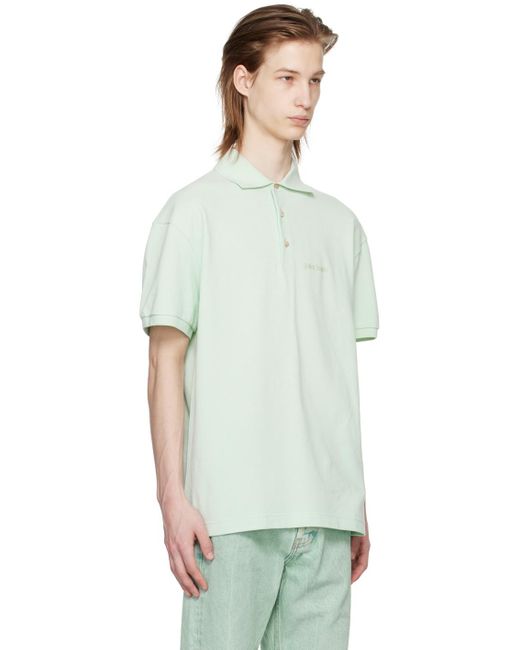 Palm Angels Multicolor Green Embroidered Polo for men