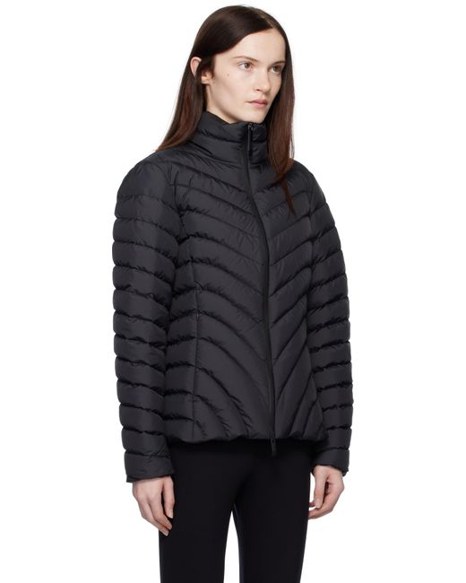 Moncler ブラック Grange ダイアゴナル キルティング ショート ダウンジャケット Black