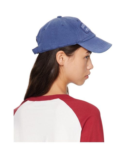 Acne Blue Screenprint Baseball Cap