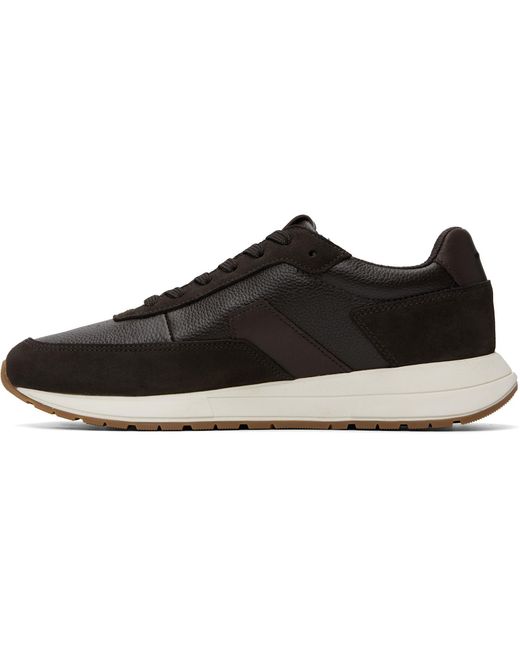 Boss Black Leather Sneakers for men