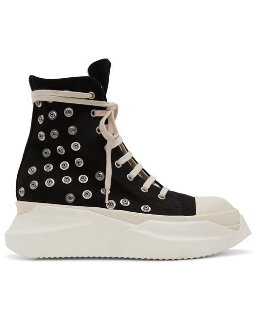 Rick Owens Black Luxor Abstract High-top Sneakers for men