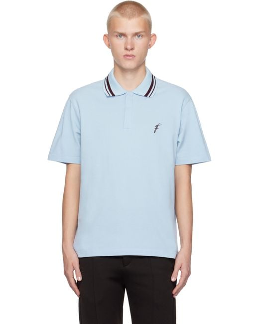 Ferragamo Blue Organic Cotton Polo for men