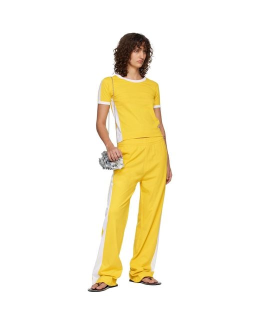 Dries Van Noten Yellow Contrasting Trousers