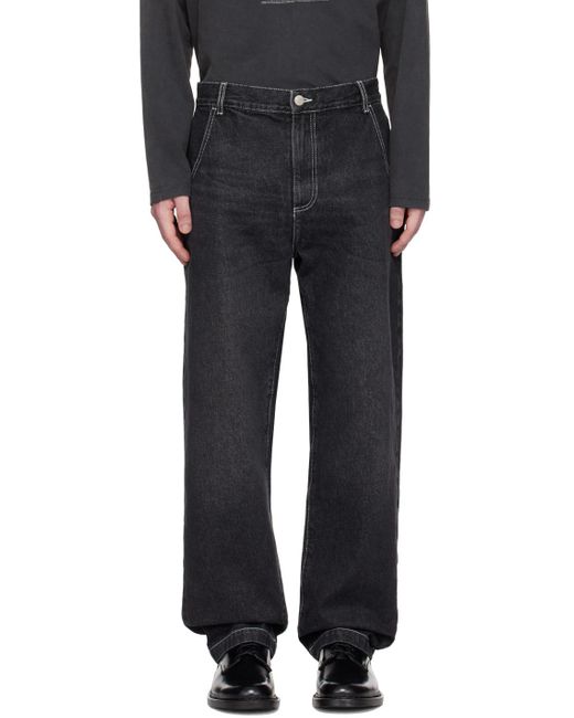 mfpen Black Regular Jeans for men
