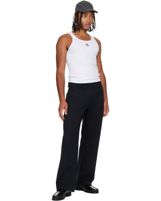 MARINE SERRE White Moon Logo Ribbed Jersey Tank Top for men