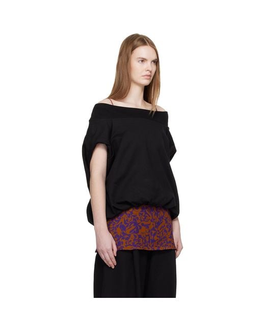 Dries Van Noten Black Cocoon Sweatshirt