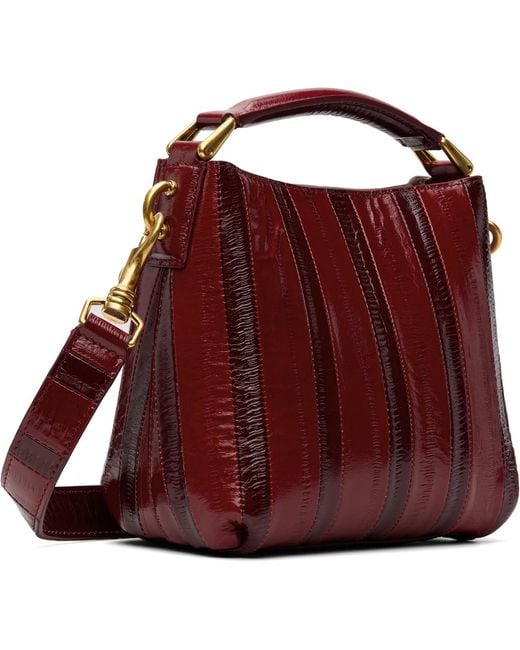 Dries Van Noten Red Small Leather Crossbody Bag